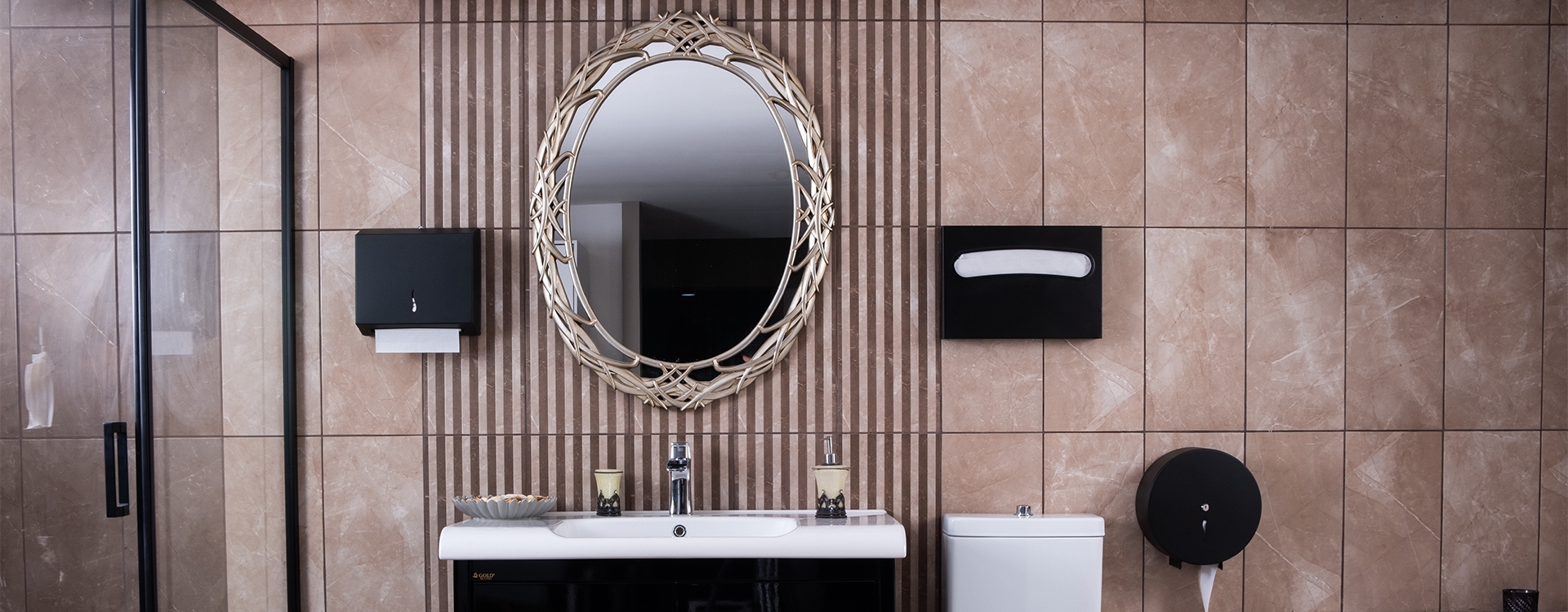 Exclusive Matte Black Bathroom Dispensers Vellora Series. . .