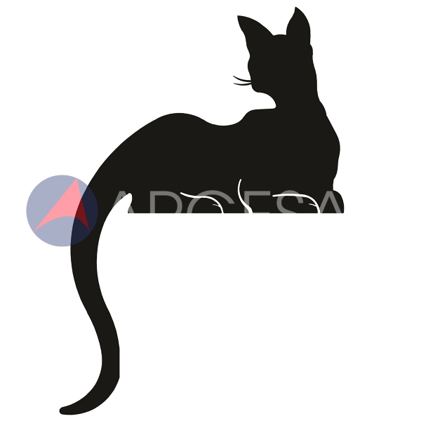 Artécora Metal Wall Art Curious Cat Tail-Swishing
