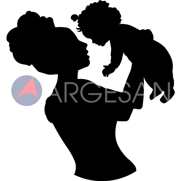 Artécora Metal Wall Art Tender Mother and Baby Playtime
